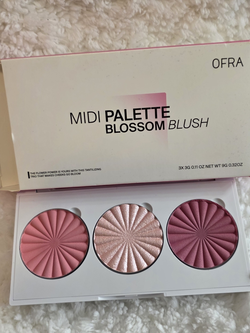 OFRA Midi Palette Blossom Blush Trio — Soft Pink, Rose, Shimmer